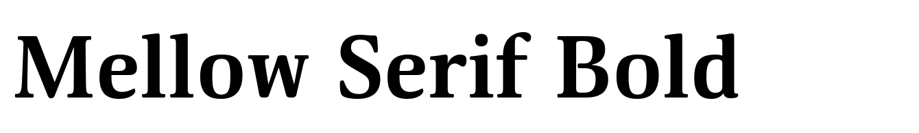 Mellow Serif Bold